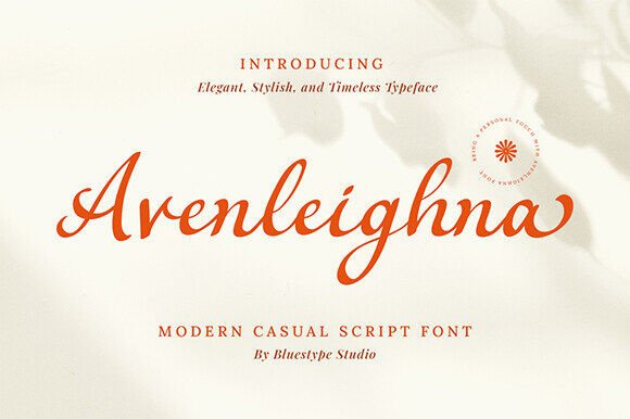 Avenleighna Font: Elegant Script for Web Design