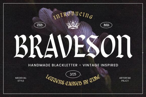 Braveson: A Bold Blackletter Font