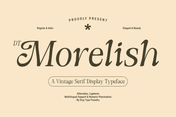 Dt Morelish: A Vintage Serif for Timeless Design