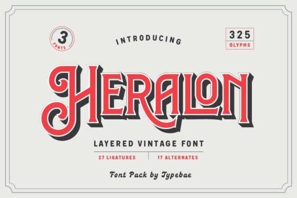 Heralon: A Layered Serif Font for Editorial Impact