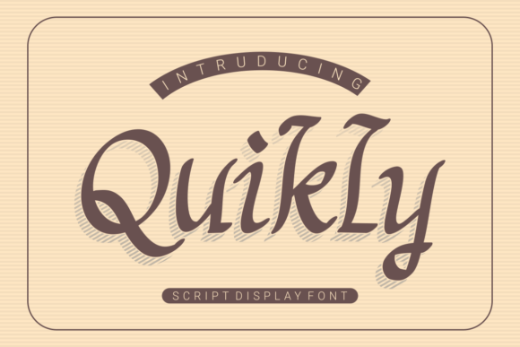 Quikly: A Refined Script Font
