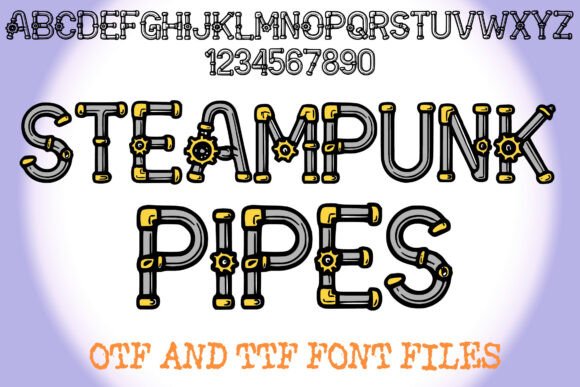 Steampunk Pipes: Bold Font for Business